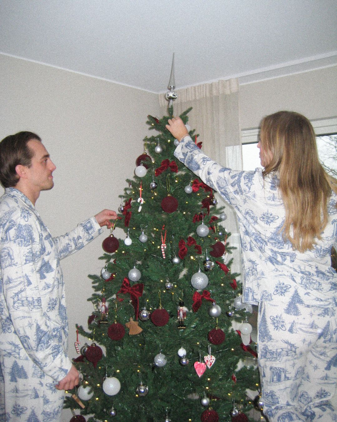 Julpyjamas Dam Skjorta - Midvinternatt