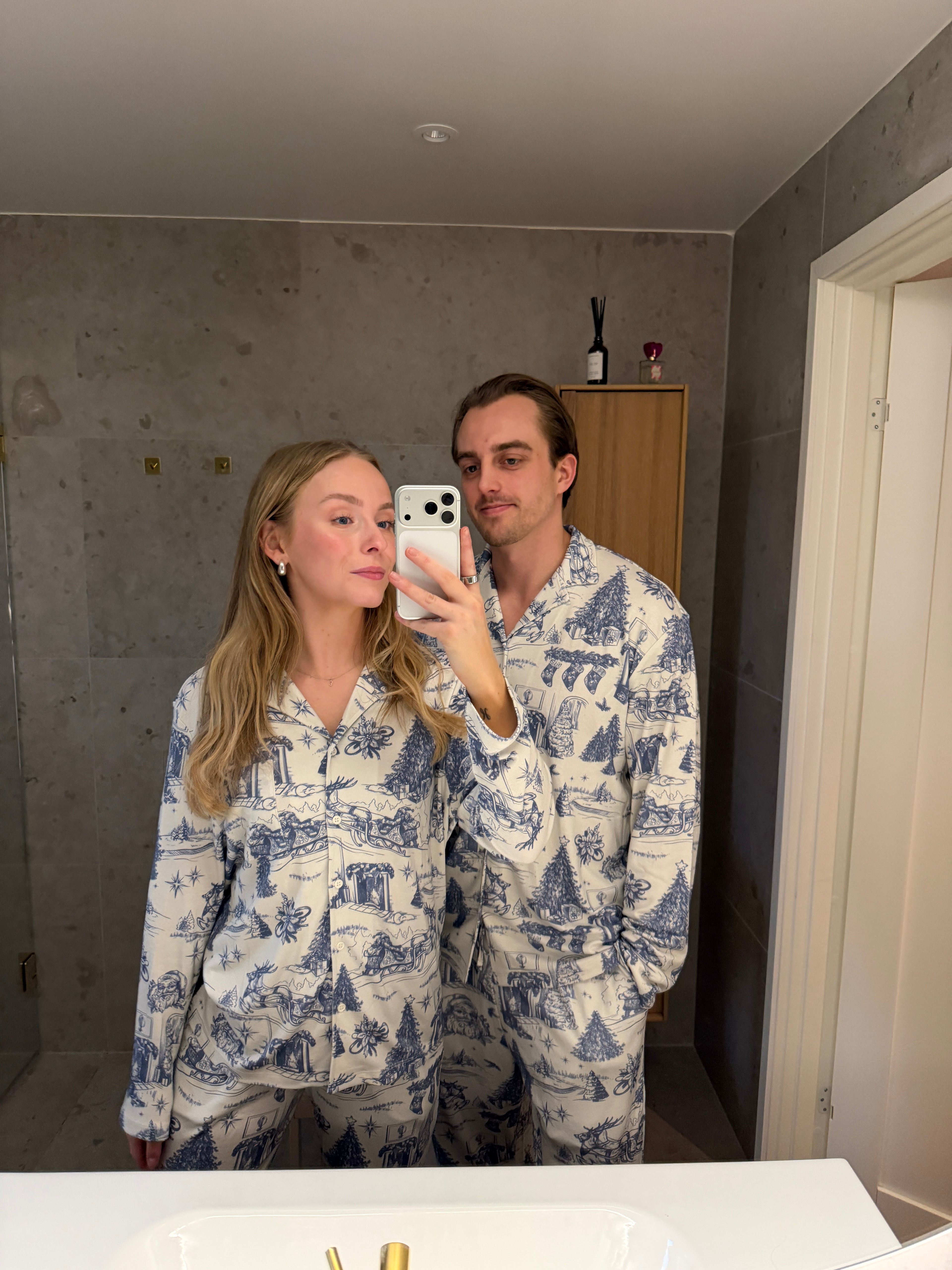 Julpyjamas Dam Skjorta - Midvinternatt